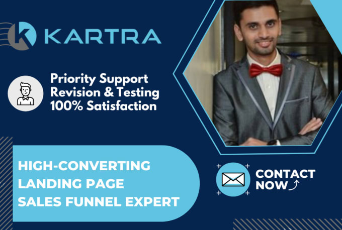 Gig Preview - Design creative kartra sales funnel landing page