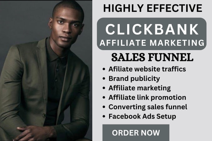 Gig Preview - Do complete sales funnel for click bank affiliate link promotion and marketing