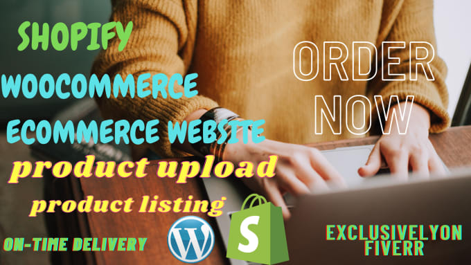 Gig Preview - Upload products or add products to shopify woocommerce or any ecommerce store