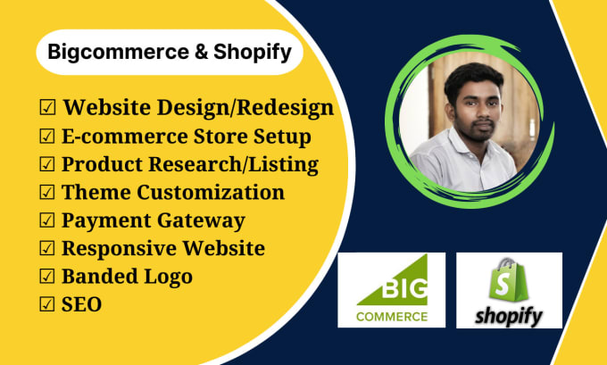 Gig Preview - Design bigcommerce online store shopify ecommerce website online shop