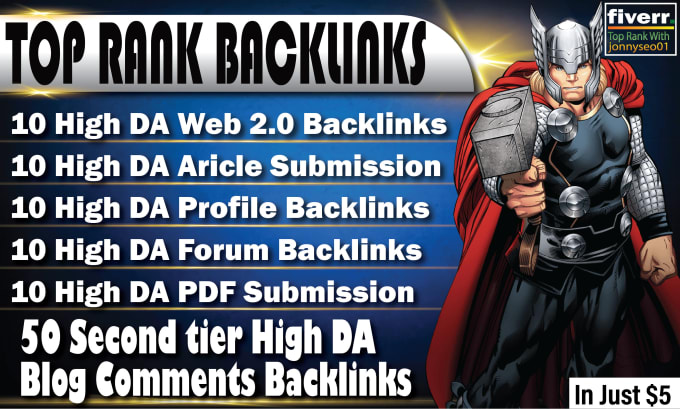 Gig Preview - Do boom top ranking SEO backlinks package for powerful link building