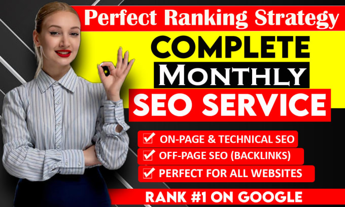 Gig Preview - Rank your website, complete monthly seo service