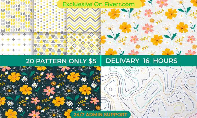 Gig Preview - Seamless patterns of floral creator