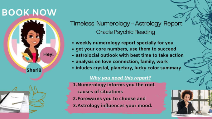 Gig Preview - Create you clairvoyant numerology astrology report