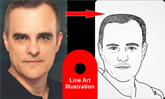 Gig Preview - Draw detailed line art portrait illustration