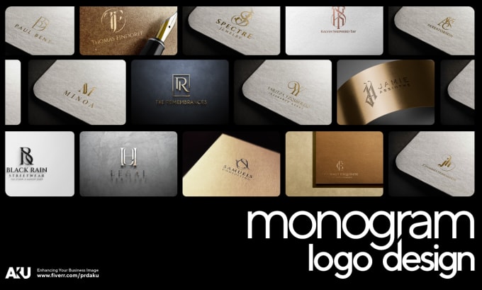 Gig Preview - Design an eye catching monogram logo, initial letters