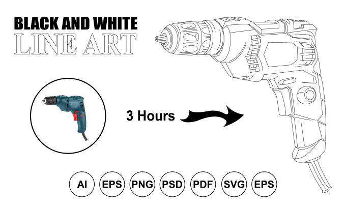 Bestseller - draw any image to vector line art illustration within 3 hour