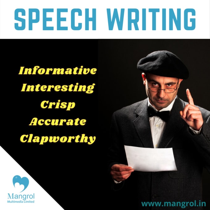 Gig Preview - Write compelling speech which would engage and inspire your audience