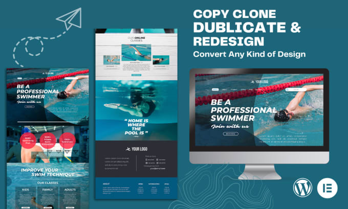 Gig Preview - Copy clone duplicate redesign wordpress website using elementor