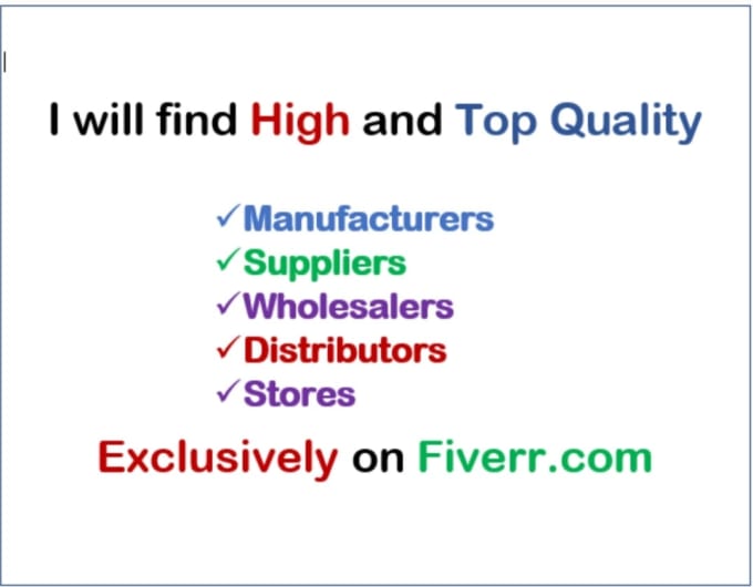 Gig Preview - Find dropshipping suppliers, manufacturers for your business