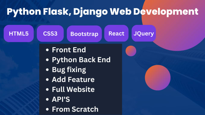 Gig Preview - Do flask, django, python web development