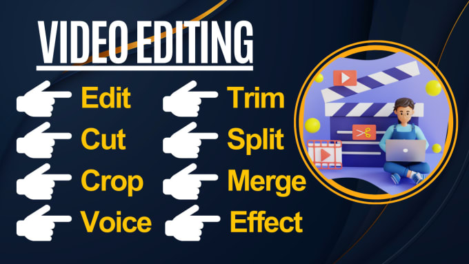 Gig Preview - Edit, split, crop, cut, trim, merge, compress, and convert videos