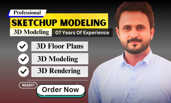 Gig Preview - Our agency will make 3d floor plans in sketchup software