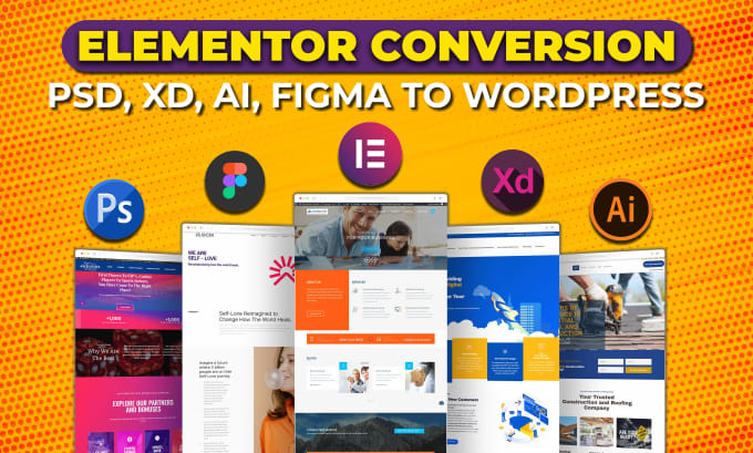 Gig Preview - Convert your figma design to a responsive wordpress website using elementor pro