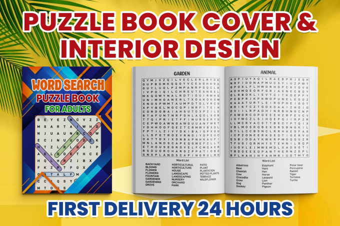 Gig Preview - Create niche based word search puzzle book and kdp low content book