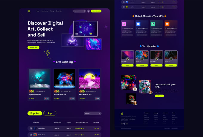 Gig Preview - Do modern nft website design and nft landing page UI UX using figma