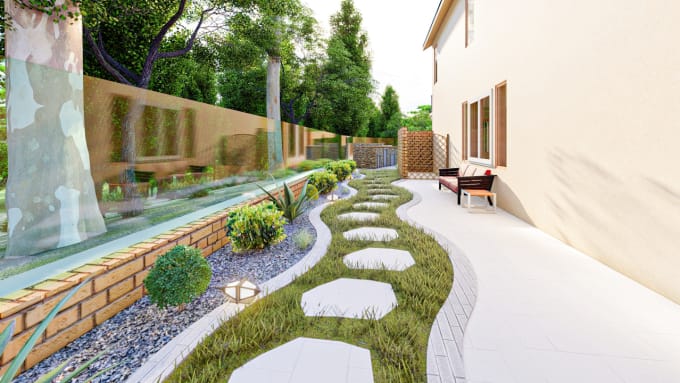 Gig Preview - Do frontyard and backyard landscape design