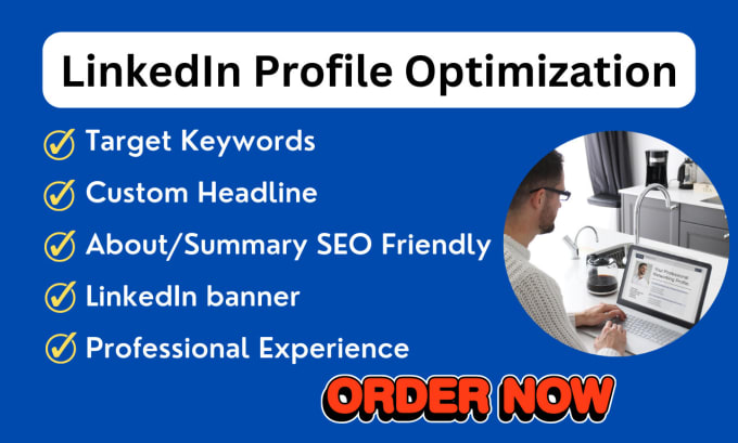 Gig Preview - Write, design, revamp, and optimize your linkedin profile within 3 hours