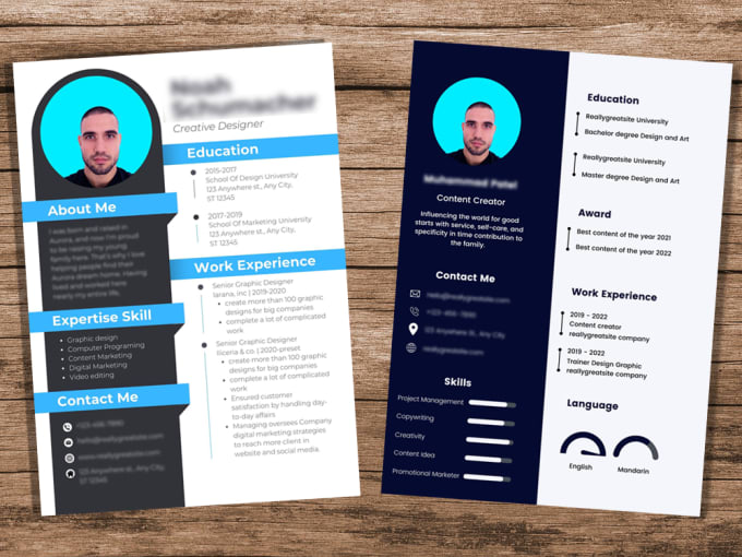 Gig Preview - Design a modern CV and write a resume