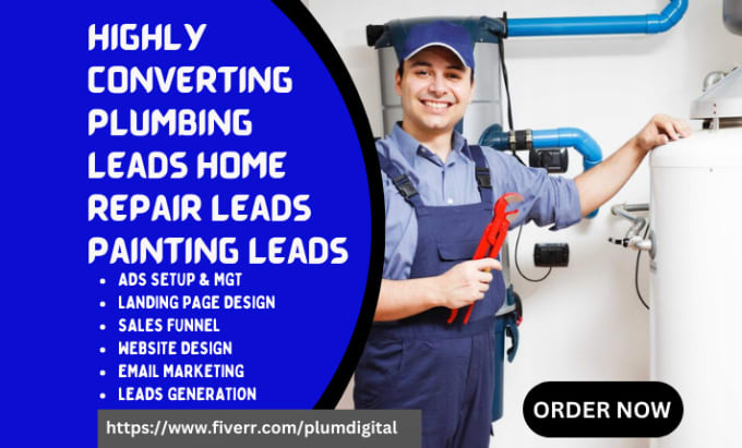 Gig Preview - Generate plumbing leads home repair leads plumbing contractor drain cleaning