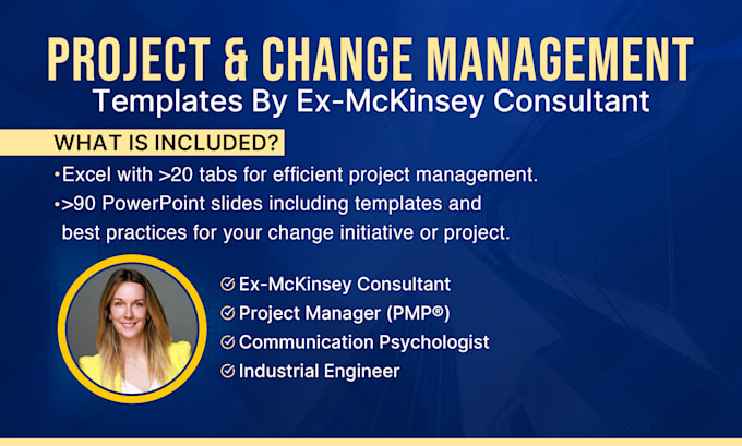 Gig Preview - Share project and change management templates as ex mckinsey