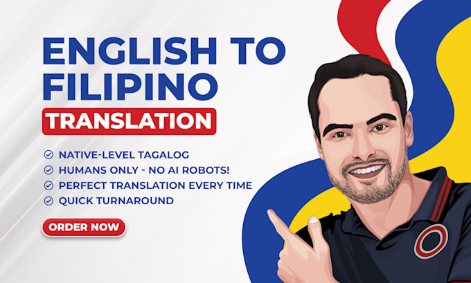 Gig Preview - Translate english content into tagalog or filipino