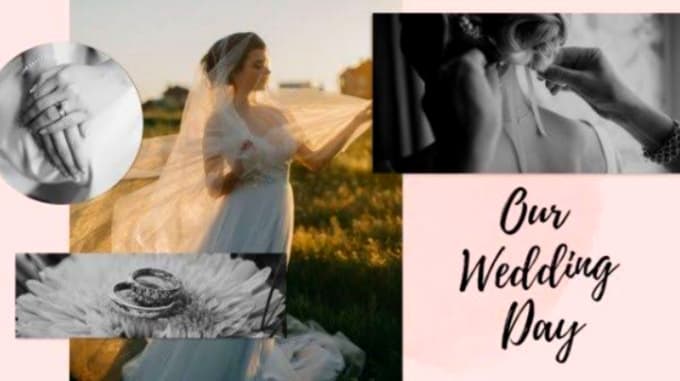 Gig Preview - Do wedding video editing and photo slideshow