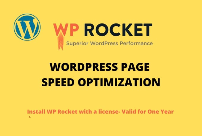 Gig Preview - Do wordpress speed optimization with wp rocket