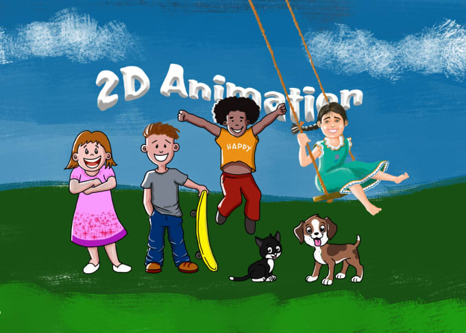 Gig Preview - Do 2d animation and character design for kids