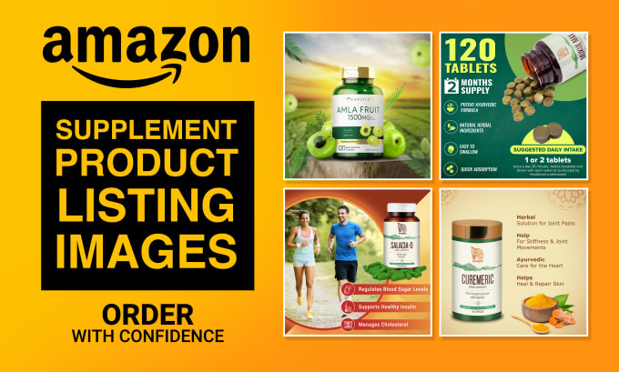 Gig Preview - Design professional supplement amazon product listing images