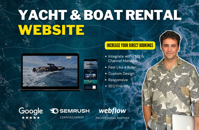 Gig Preview - Buid your yacht or boat rental website