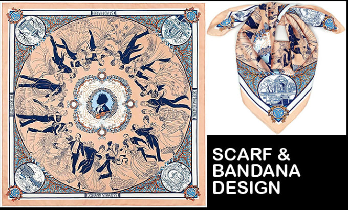 Gig Preview - Design scarf bandana patterns for fabric prints