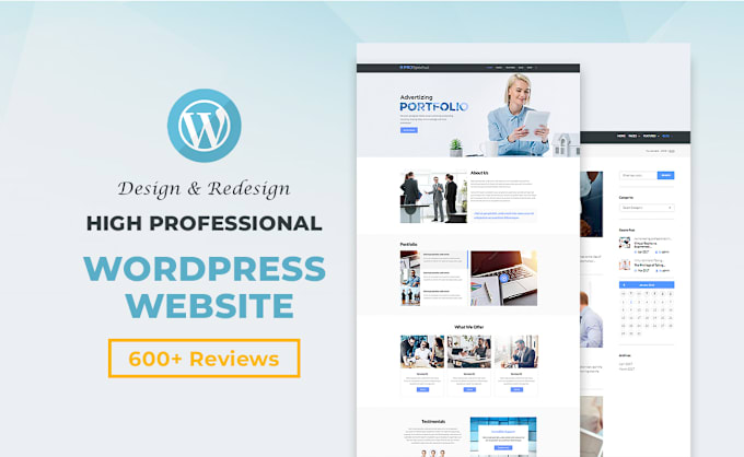 Gig Preview - Create a professional wordpress website or web design