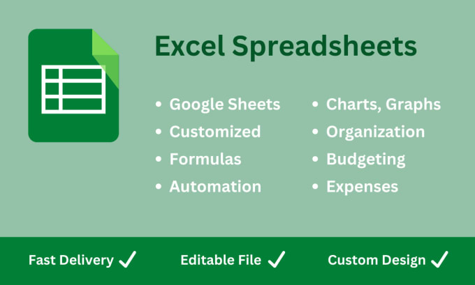 Gig Preview - Create a custom excel spread sheet to organize data