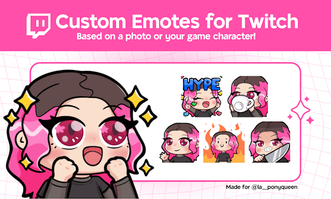 Gig Preview - Create cute custom emotes for your twitch or discord