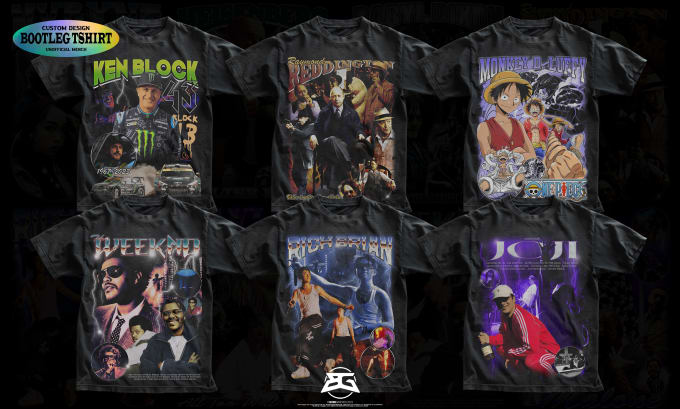 Gig Preview - Design excellent bootleg vintage rap tee, anime, streetwear