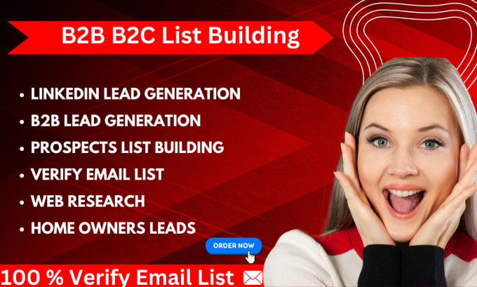 Gig Preview - Find active b2b leads, any business list building