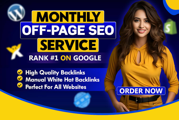 Gig Preview - Provide monthly off page SEO service with white hat backlinks