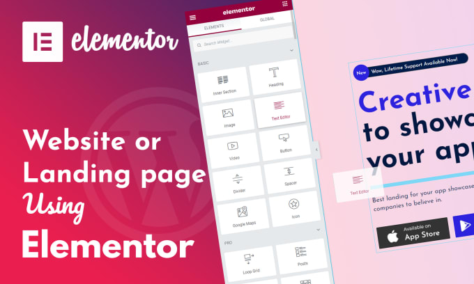 Gig Preview - Design wordpress website or landing page with elementor