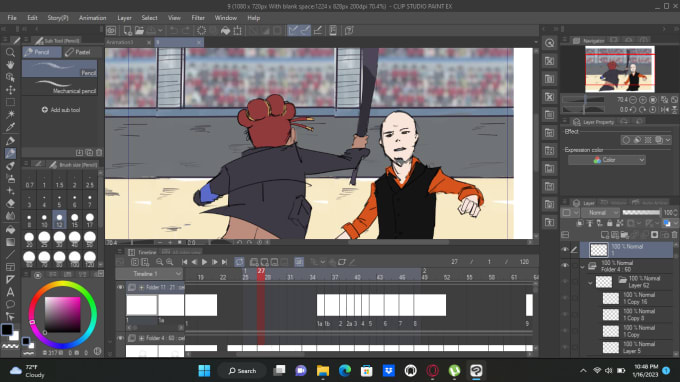 Gig Preview - Create professional 2d sakuga animation in anime style