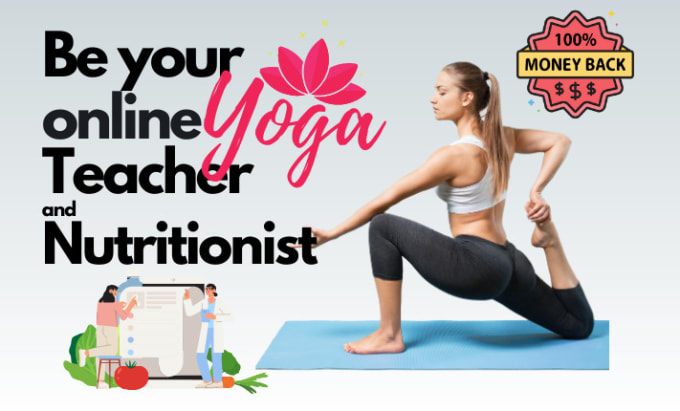 Gig Preview - Be your online personal yoga teacher and nutritionist