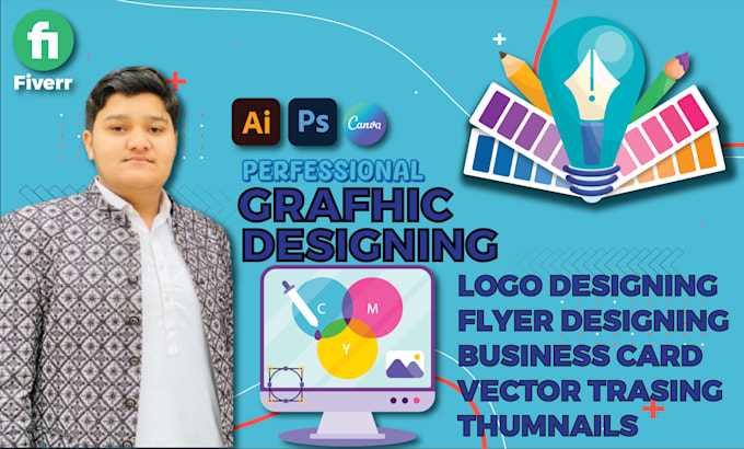 Gig Preview - Be your adobe photoshop, canva and illustrator projects expert