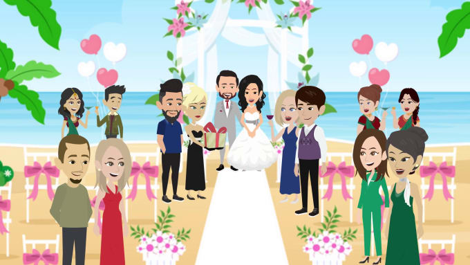 Gig Preview - Create amazing animated  love story, proposal video, and wedding invitation