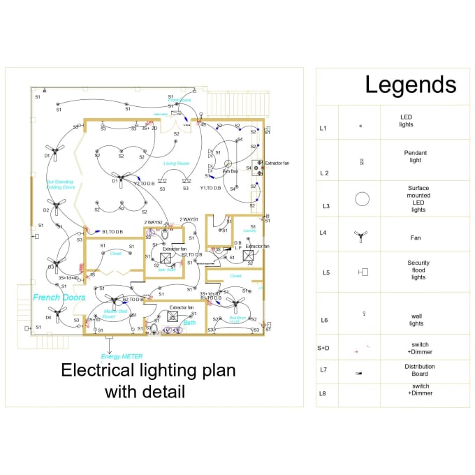 Gig Preview - Draw architectural, electrical, plumbing, mep drawings