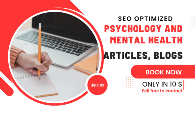 Gig Preview - Write SEO optimized psychology and mental health articles, blogs