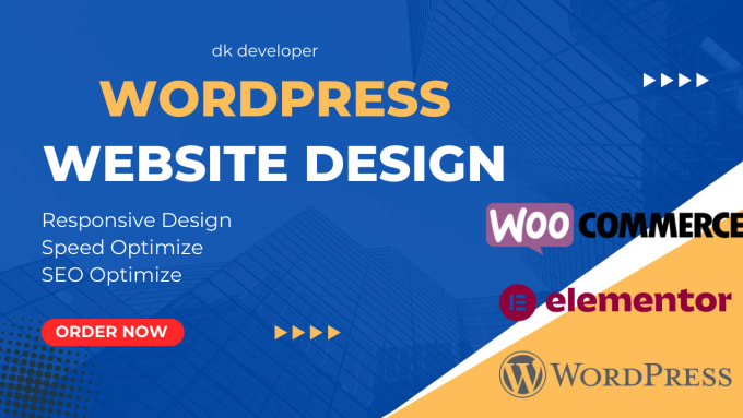 Gig Preview - Setup modern wordpress website design with elementor