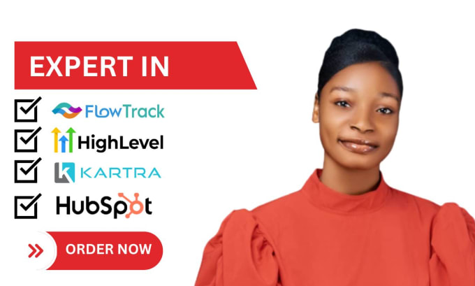 Gig Preview - Build gohighlevel hubspot flowtrack kartra sales funnel website