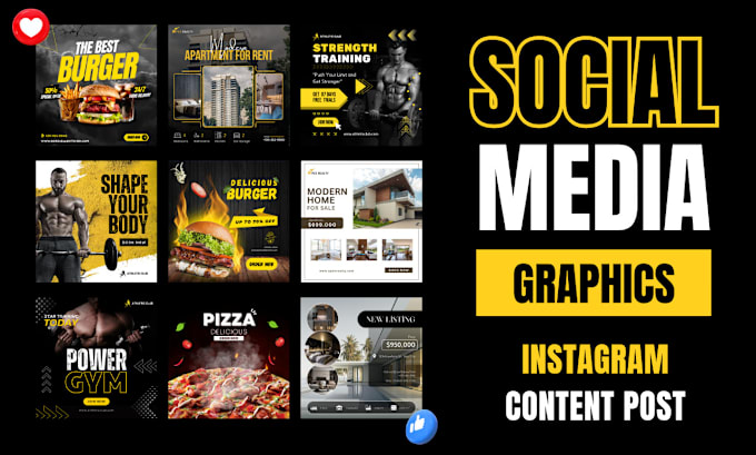 Gig Preview - Design social media graphics and instagram content post for your business