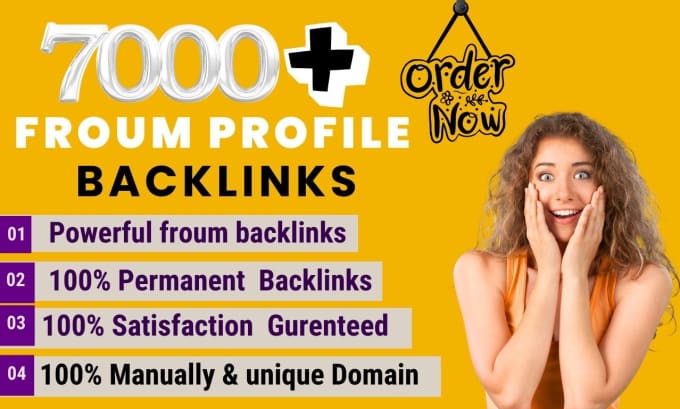 Gig Preview - Make 7000 forum profile SEO backlinks