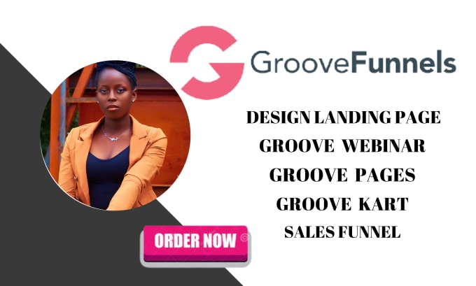 Gig Preview - Create groove funnel, design landing page, groove sell, set up groove webinar